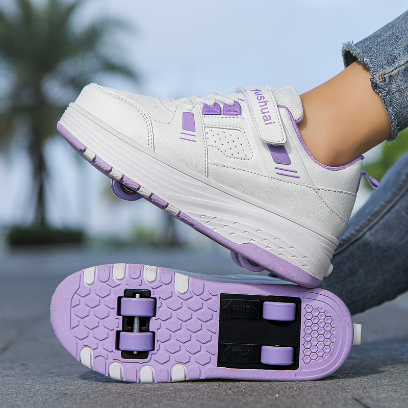 Kids Outdoor Quad - Roller Skates Kid 4 Wheels Sneakers