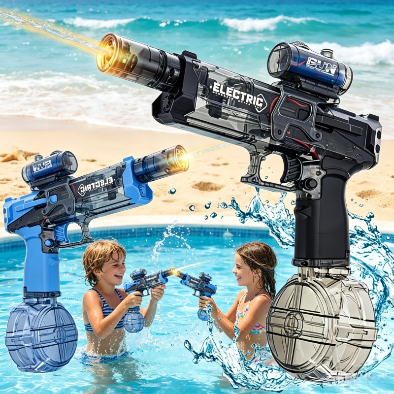 Kids Outdoor Lights - Children Continuous Fire Electric Water Guns
