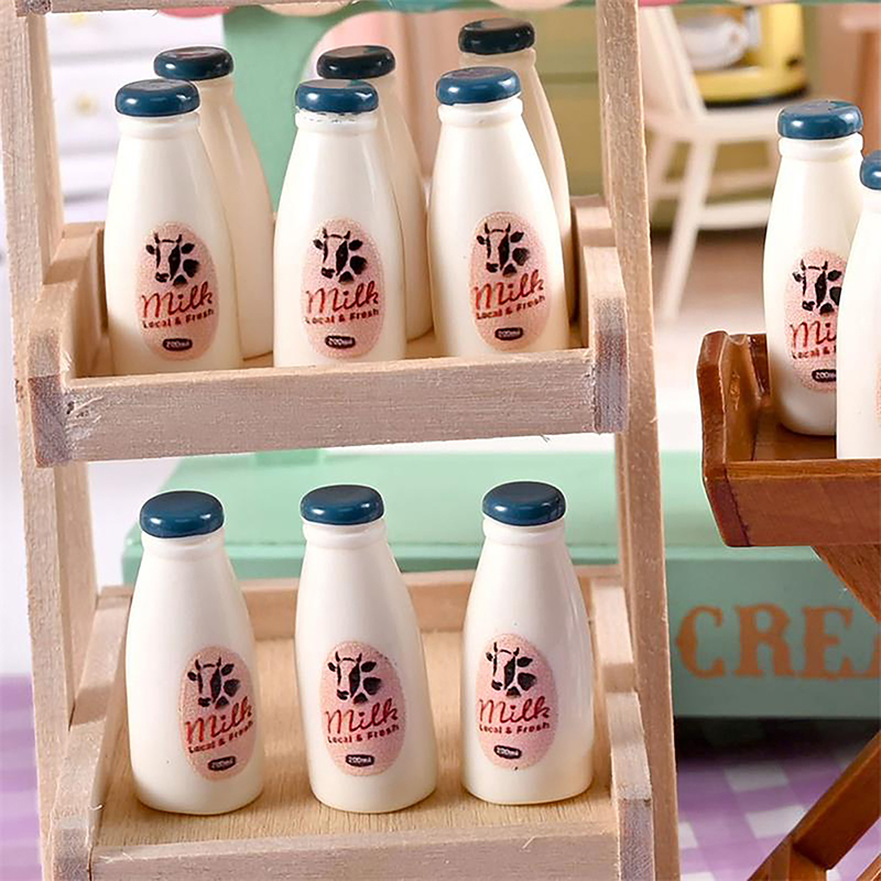 Kids Outdoor Kitchen Accessories - 5/10PCS Miniature Food Model Toy Milk