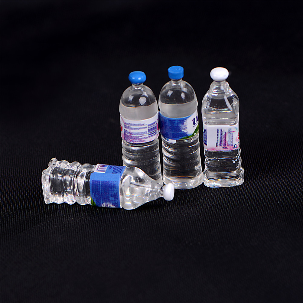 Kids Outdoor Kitchen Accessories - 4 PCS mini Mineral water bottles