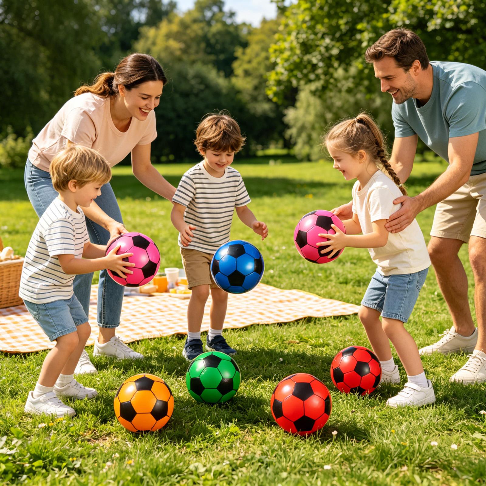 Kids Outdoor Garden Toys - Soccer Ball Inflatable 6 Pieces Pool