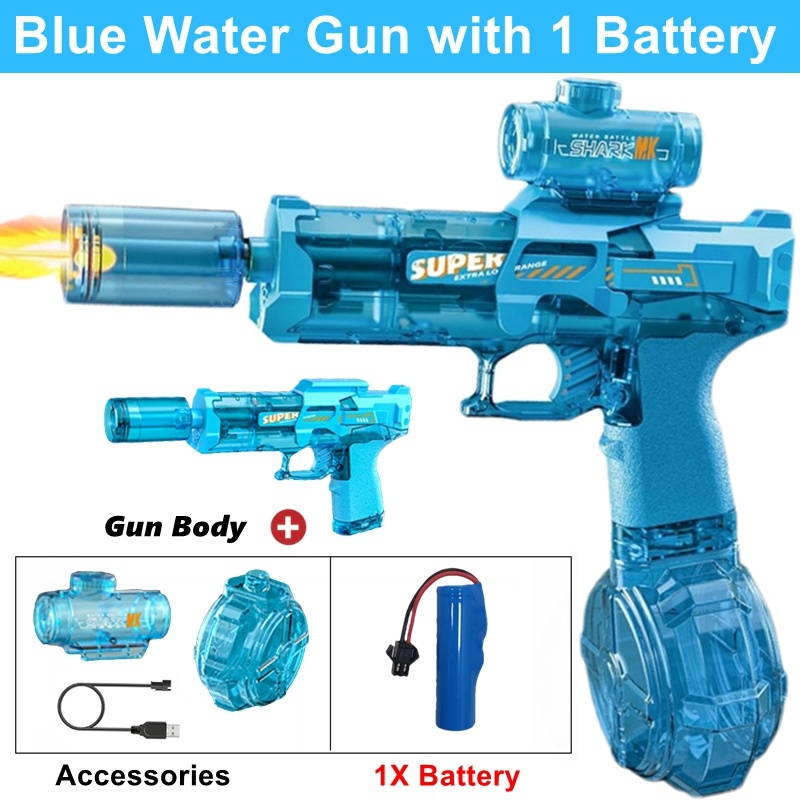 Kids Outdoor Lights - Electric Water Blaster Gun - Automatic