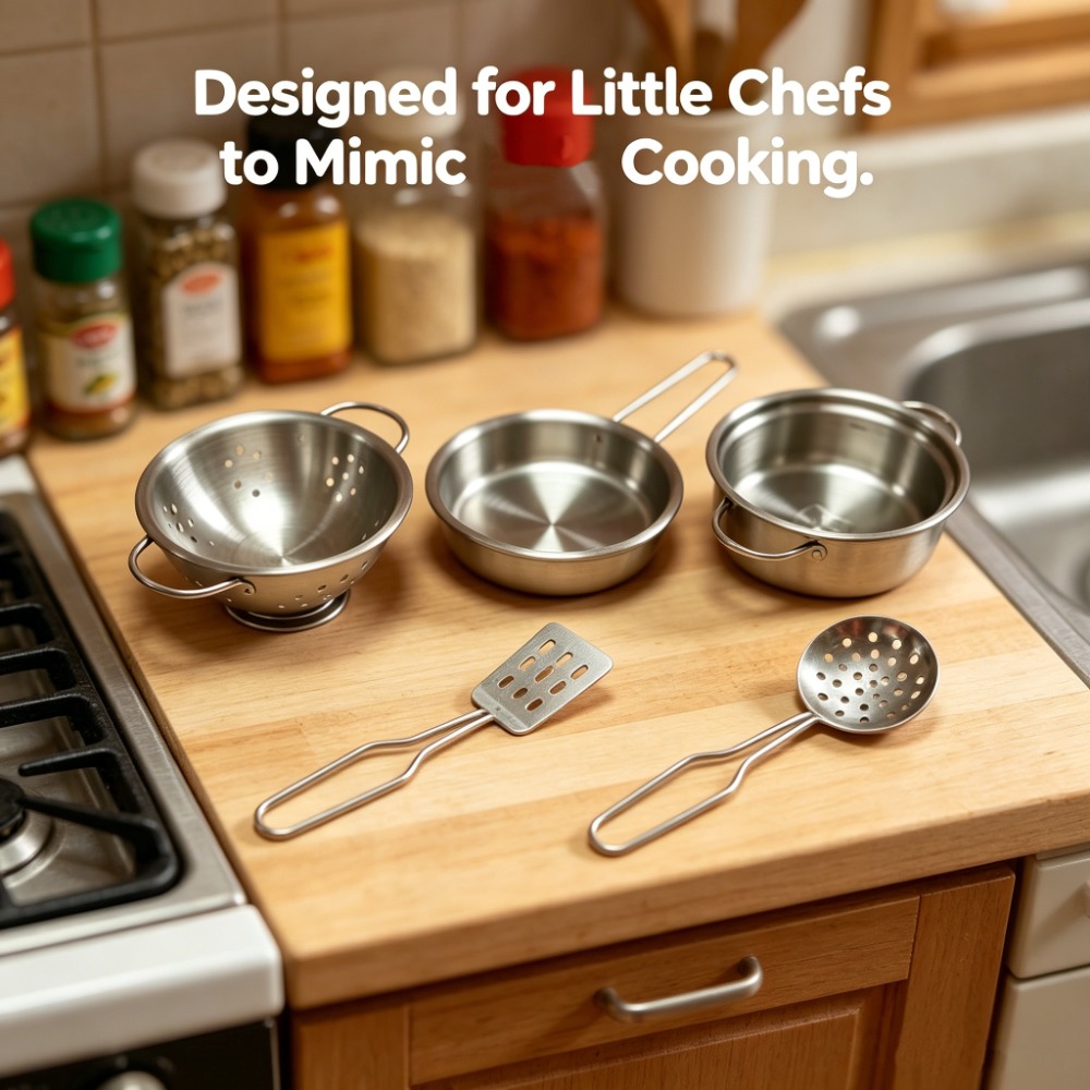 5Pcs Kids Stainless Steel Cook - Kids Outdoor Kitchen Accessories 评论和价格