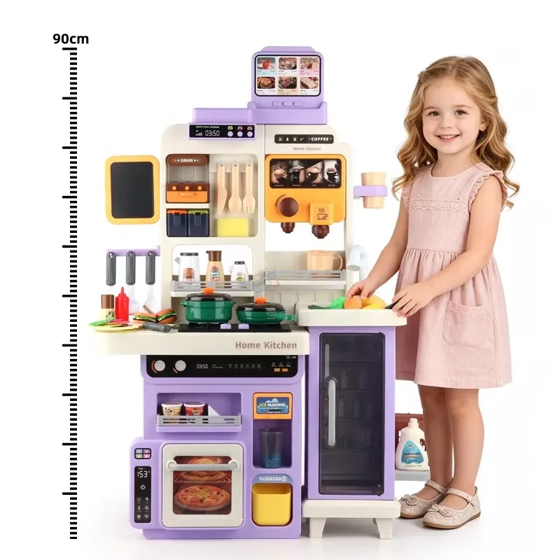 90cm Large Pretend Play Kitche - Kids Outdoor Kitchen Accessories 评论和价格
