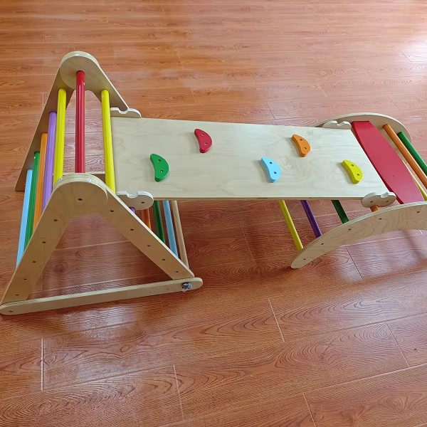 Hot Selling 3-in-1 Montessori  - Kids Outdoor Wooden Climbing Frame 评论和价格