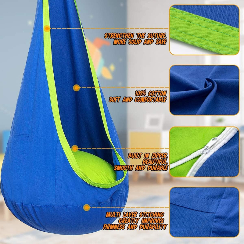 Children Hanging Pod Swing Ham - Kids Outdoor Hammock Chair 评论和价格
