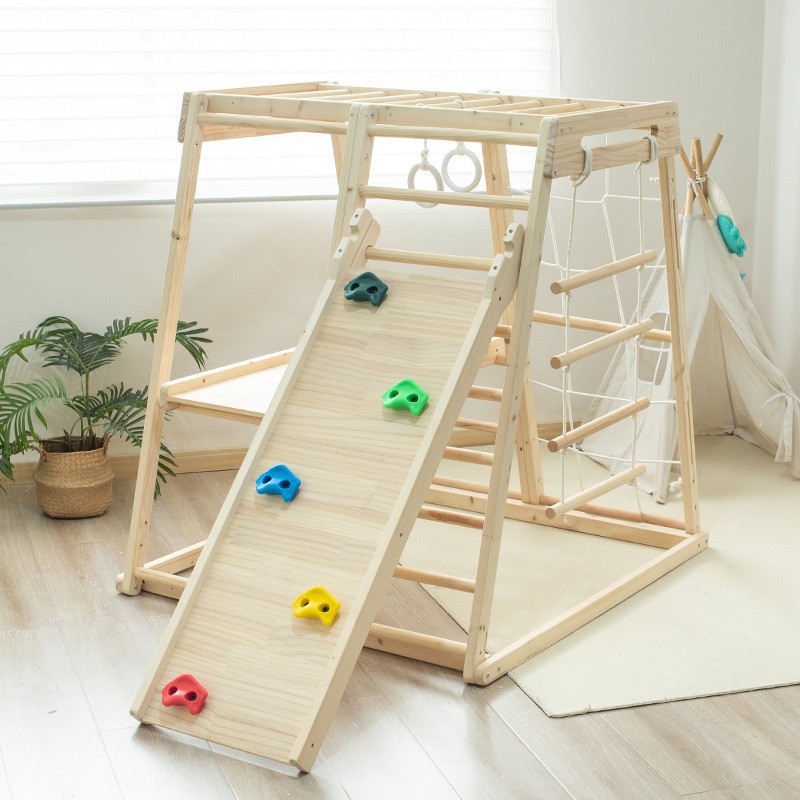 Jungle Gym Kids Outdoor Solid  - Kids Outdoor Wooden Climbing Frame 评论和价格