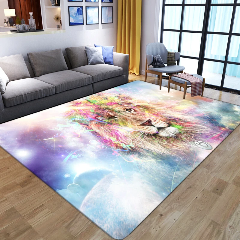 Cartoon Animal Lion 3D Carpets - Kids Outdoor Floor Cushions 评论和价格