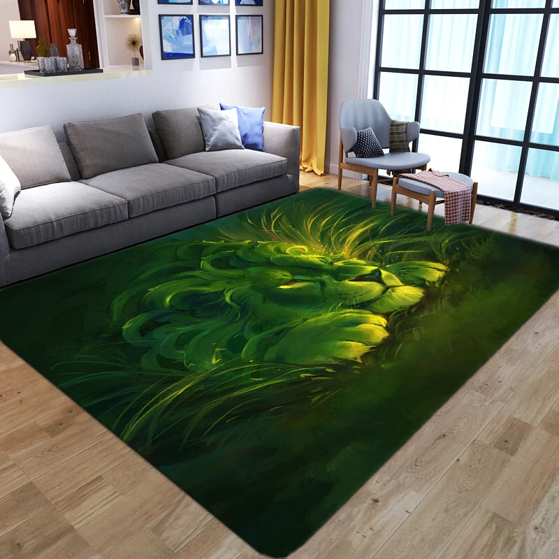 Cartoon Animal Lion 3D Carpets - Kids Outdoor Floor Cushions 评论和价格
