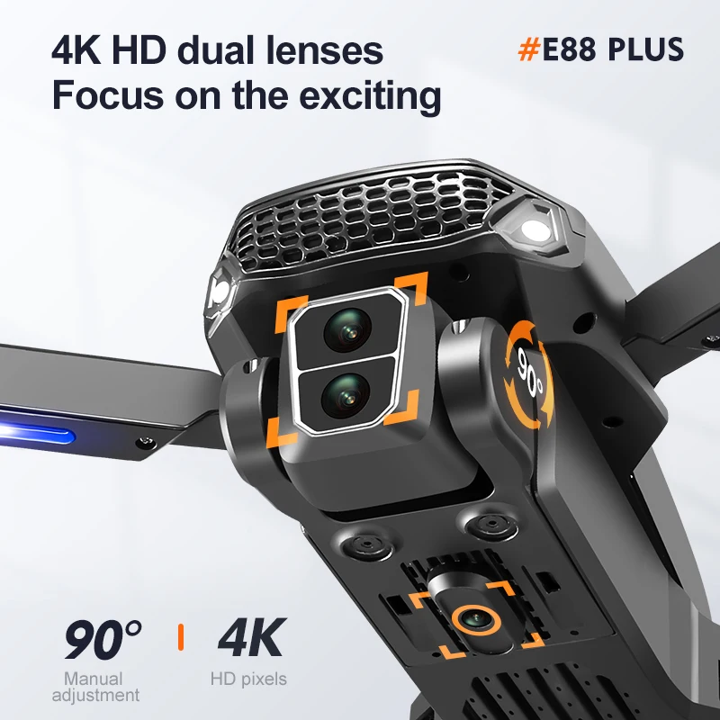 New E88 Plus Quadcopter Drone: - Kids Outdoor Toy Storage 评论和价格