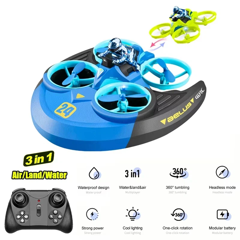 3-in-1 Land Air Sea RC Aircraf - Kids Outdoor Quad 评论和价格