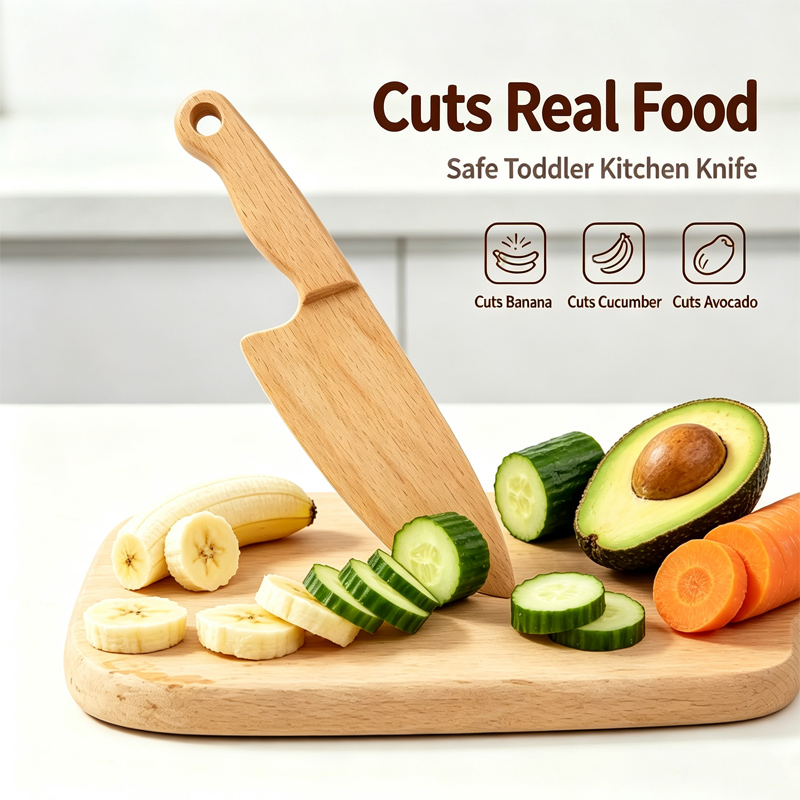Wooden Kids Knife for Cooking  - Kids Outdoor Kitchen Accessories 评论和价格