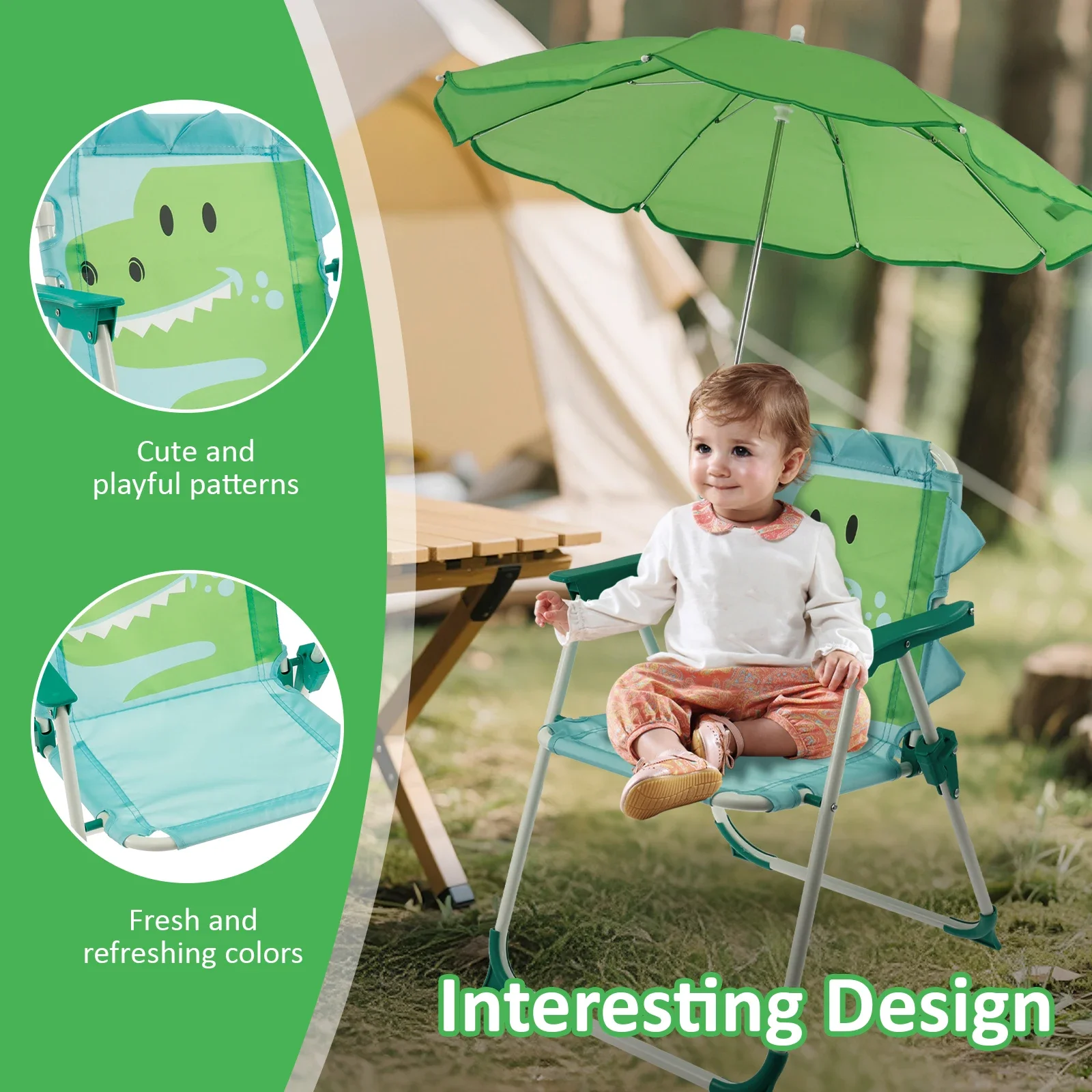 Kids Folding Beach Chair With  - Kids Outdoor Lounger Chair 评论和价格