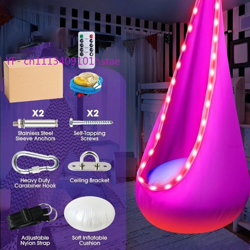 Glowing LED Inflatable Hammock - Kids Outdoor Hammock Chair 评论和价格