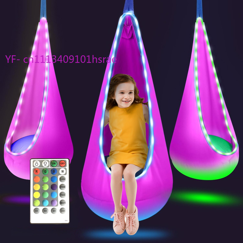 Glowing LED Inflatable Hammock - Kids Outdoor Hammock Chair 评论和价格