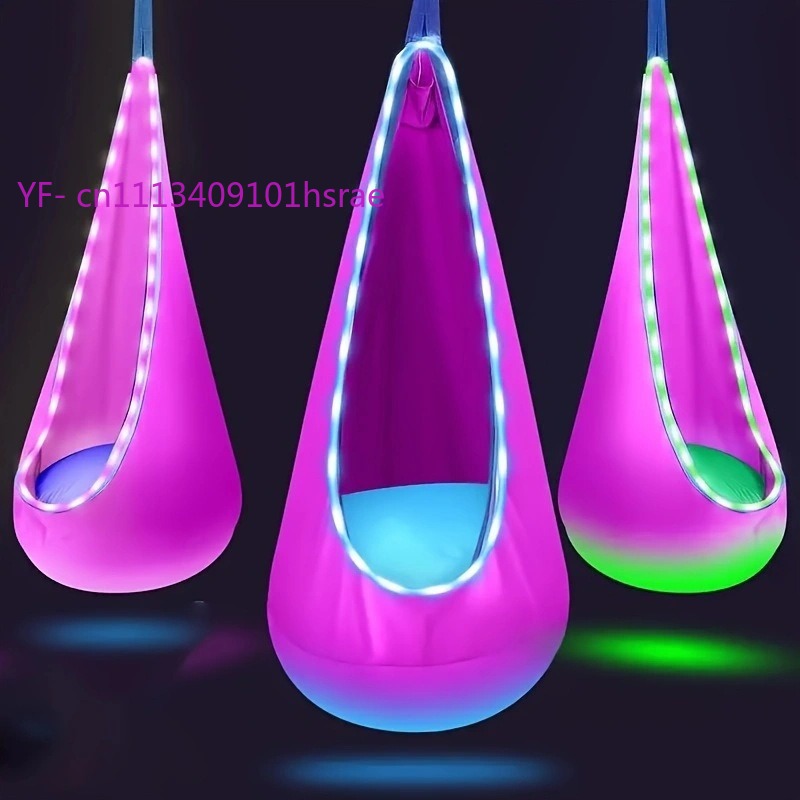 Glowing LED Inflatable Hammock - Kids Outdoor Hammock Chair 评论和价格