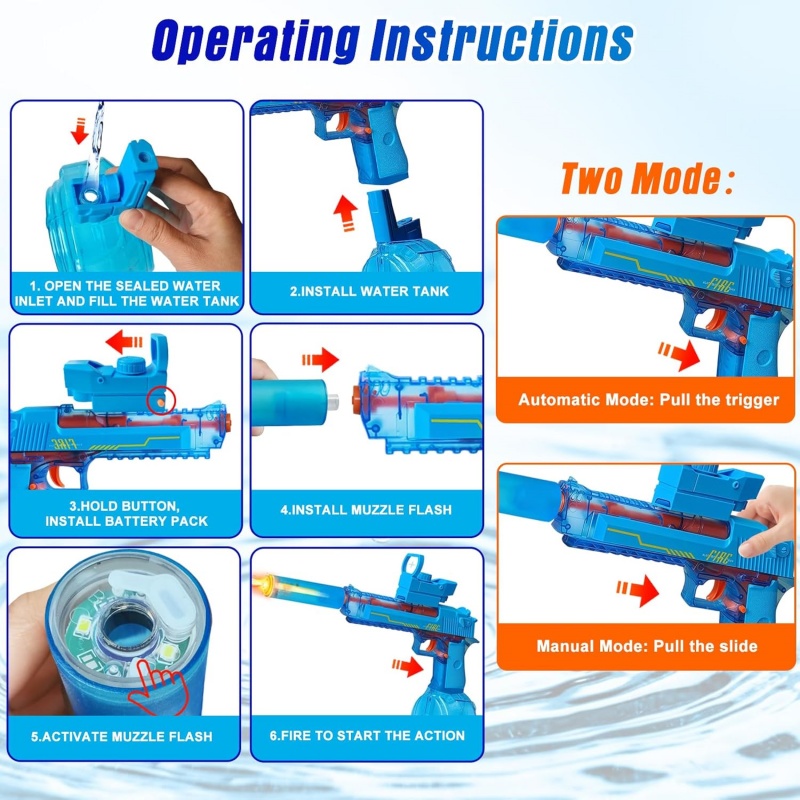 Electric Water Gun for Adults  - Kids Outdoor Lights 评论和价格