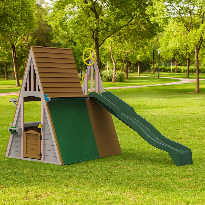 Kids Outdoor Playground Equipm - Kids Outdoor Wooden Climbing Frame 评论和价格
