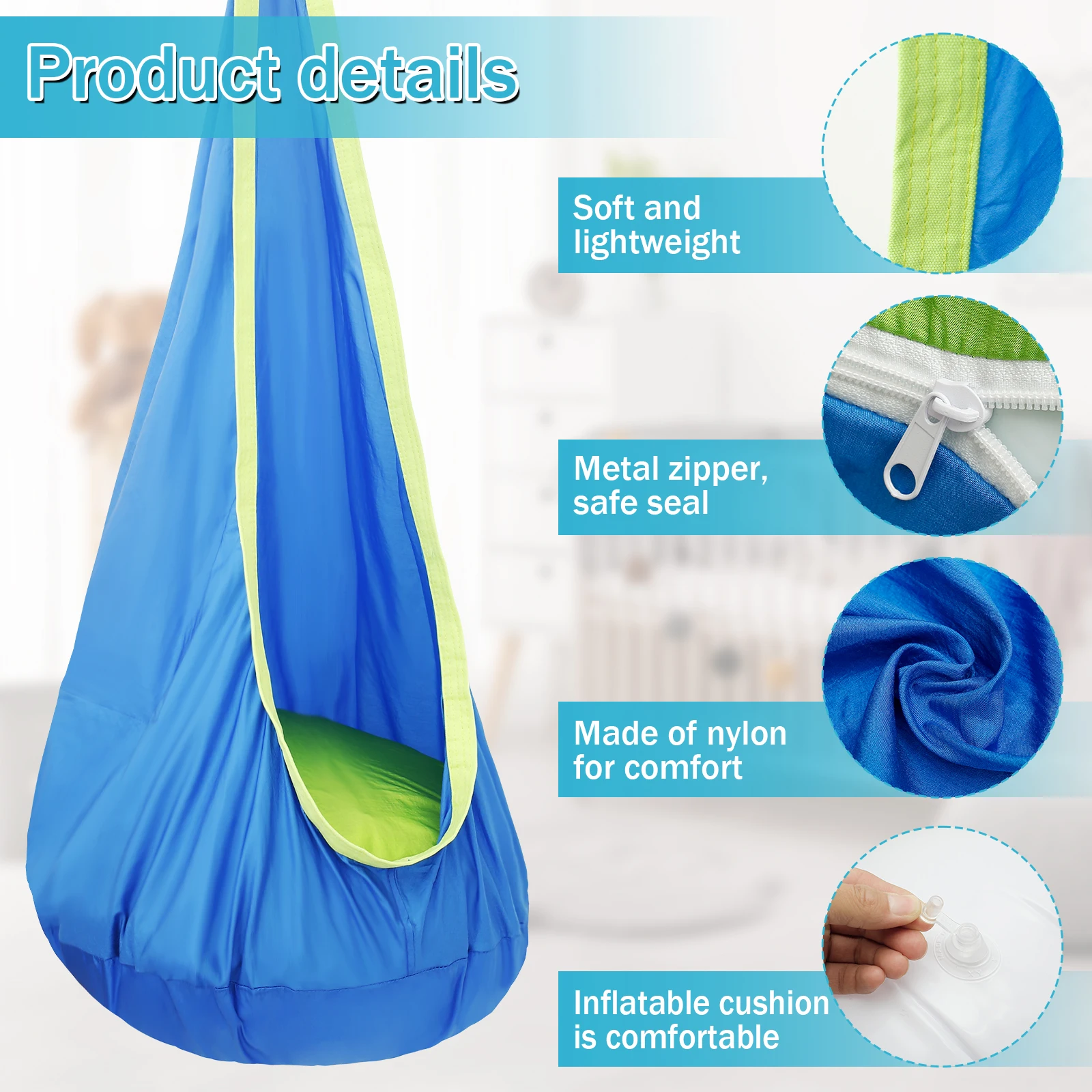 Chair Sensory Swing Chair Kids - Kids Outdoor Hammock Chair 评论和价格