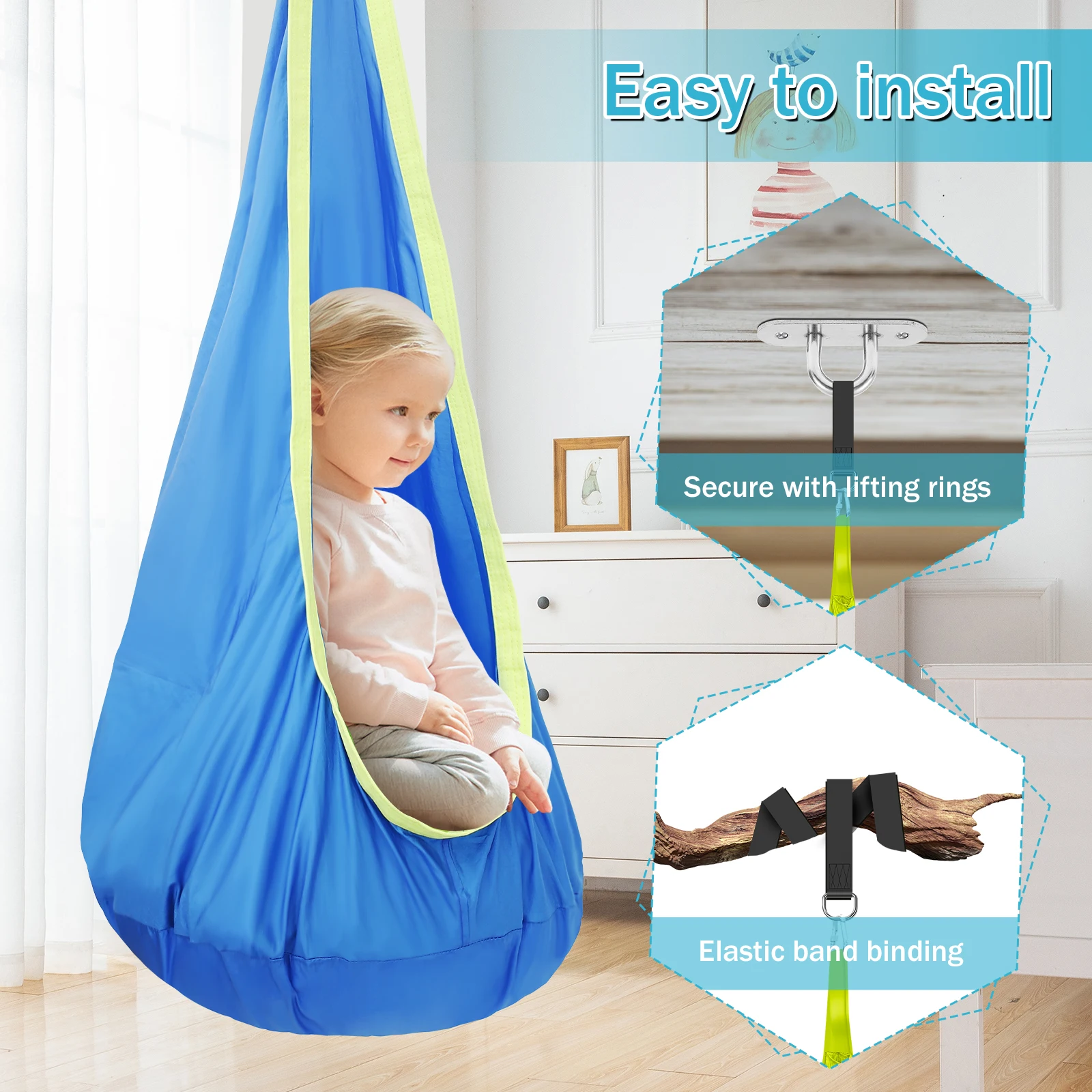 Chair Sensory Swing Chair Kids - Kids Outdoor Hammock Chair 评论和价格