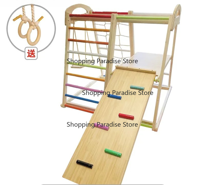 Kids Wooden Rainbow Climbing F - Kids Outdoor Wooden Climbing Frame 评论和价格