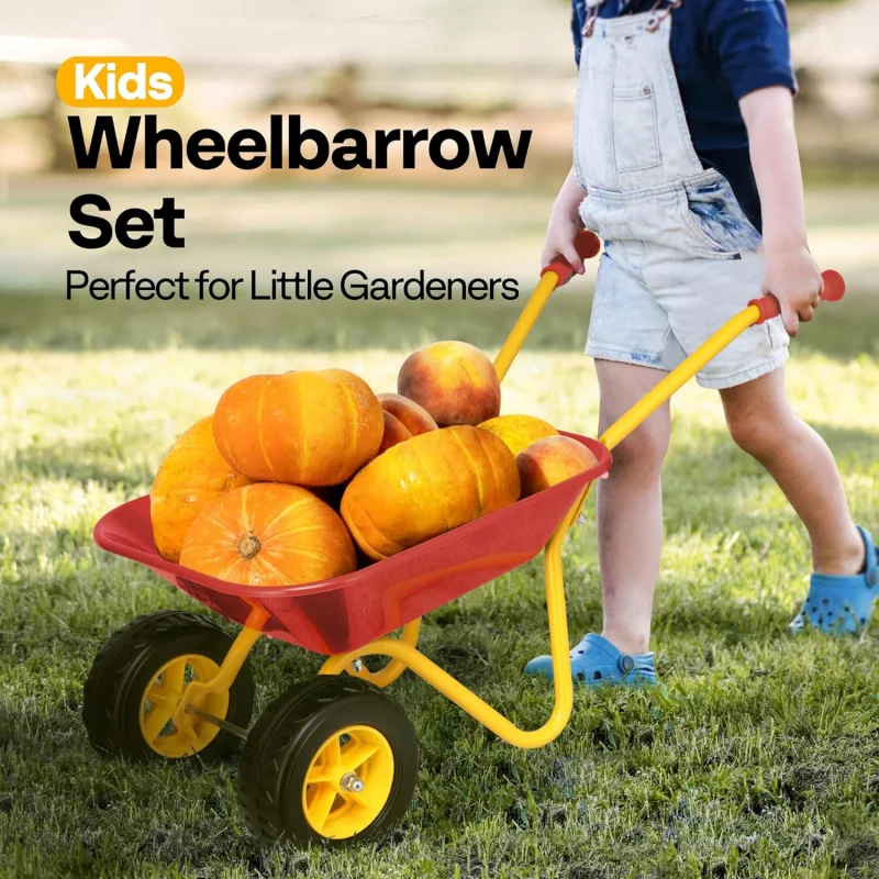 Kids Wheelbarrow Children Gard - Kids Outdoor Garden Toys 评论和价格