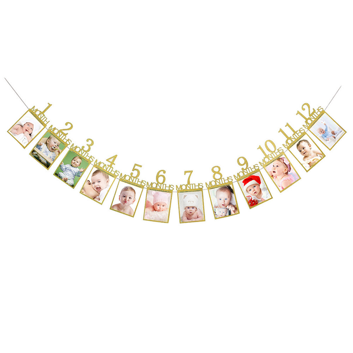 12 Month Gold Baby Birthday Ph - Kids Outdoor Decor 评论和价格